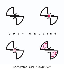 
illustration consisting of the image of the welding machine in the form of a symbol or logo