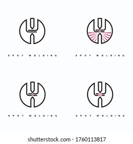 
Illustration bestehend aus dem Bild der Schweißmaschine in Form eines Symbols oder Logos