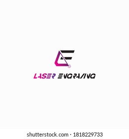 
Illustration consisting of a laser engraved beam as a symbol or logo