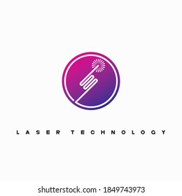 
Ilustración consistente en un rayo láser grabado como símbolo o logotipo