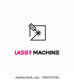 Ilustración consistente en un rayo láser grabado como símbolo o logotipo