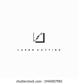 Ilustración consistente en un rayo láser grabado como símbolo o logotipo