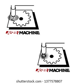
illustration consisting of an object cut into pieces using laser cutting in the form of a symbol or logo.