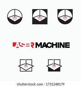
illustration consisting of an object cut into pieces using laser cutting in the form of a symbol or logo