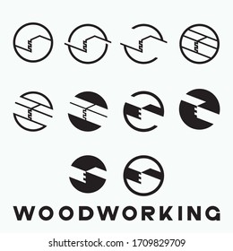 
illustration consisting of a picture of a piece of wood and the inscription "woodworking" in the form of a symbol or logo