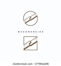 
illustration consisting of a picture of a piece of wood and the inscription "woodworking" in the form of a symbol or logo