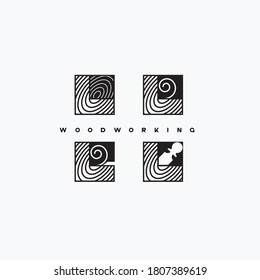 
illustration consisting of a picture of a piece of wood and the inscription "woodworking" in the form of a symbol or logo