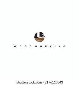
illustration consisting of a picture of a piece of wood and the inscription "woodworking" in the form of a symbol or logo