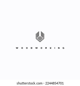 
illustration consisting of a picture of a piece of wood and the inscription "woodworking" in the form of a symbol or logo