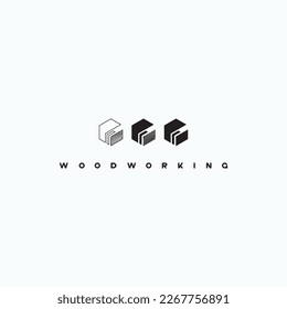 
illustration consisting of a picture of a piece of wood and the inscription "woodworking" in the form of a symbol or logo