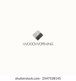 
illustration consisting of a picture of a piece of wood and the inscription "woodworking" in the form of a symbol or logo