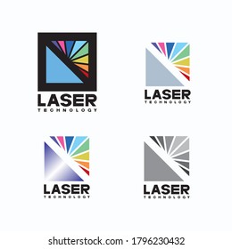 An illustration consisting of a schematic image of a prism through which light passes. Optics and laser technology
