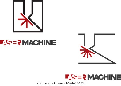 

The illustration consists of a laser cutting nozzle in the form of a symbol or logo. Laser cutting engraving.