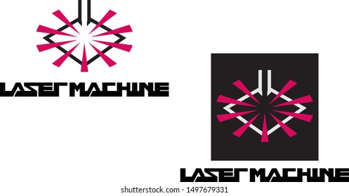 
The illustration consists of a laser cutting nozzle in the form of a symbol or logo.