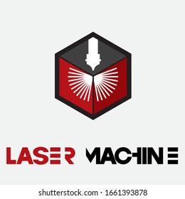 
La ilustración consiste en una boquilla de corte láser en forma de símbolo o logotipo