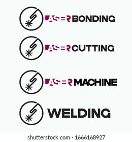 
The illustration consists of a laser cutting nozzle in the form of a symbol or logo