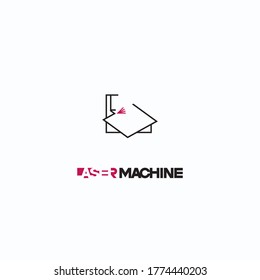 
The illustration consists of a laser cutting nozzle in the form of a symbol or logo. Laser cutting engraving