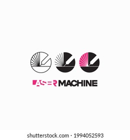 
The illustration consists of a laser cutting nozzle in the form of a symbol or logo. Laser cutting engraving.