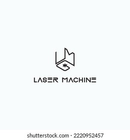 
The illustration consists of a laser cutting nozzle in the form of a symbol or logo. Laser cutting engraving.