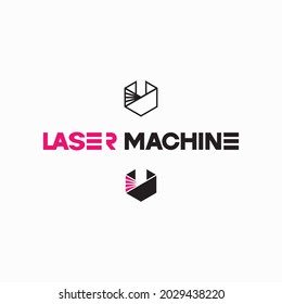 The illustration consists of a laser-cutting nozzle in the form of a symbol or logo. Laser cutting engraving.