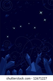 Illustration of the constellation of Big Dipper