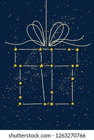 Illustration of the constellation in the gift shape