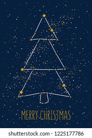 Illustration of the constellation in the pine shape