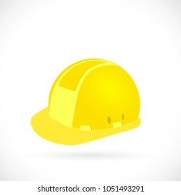 Illustration of a construction hard hard isolated on a white background.