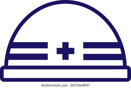 An illustration of a construction helmet icon.