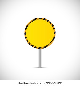 Illustration of a construction road sign isolated on a white background.