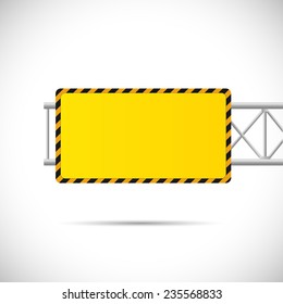 Illustration of a construction road sign isolated on a white background.