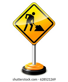 Illustration of construction sign concept