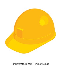 Illustration of construction site, helmet used for construction site (yellow), vector data