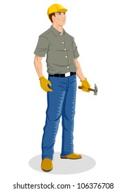 Illustration of a construction worker