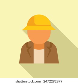 Illustration of a construction worker wearing a hard hat