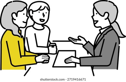 Illustration of a consultation | Consultation, contract, explanation