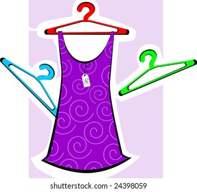 Illustration of consumerism in colour background	
