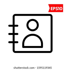 illustration of contact flat icon