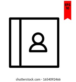 illustration of contact flat icon