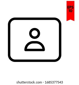 ilustración del icono plano de contacto