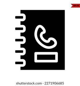 illustration of contact glyph icon 