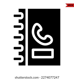 illustration of contact glyph icon 