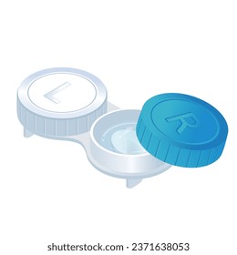 Illustration of contact lens case