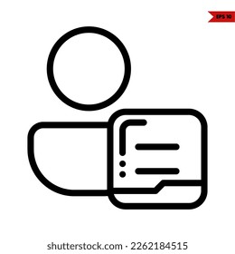 illustration of contact line icon 