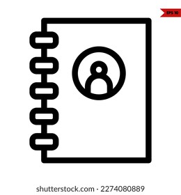 illustration of contact line icon