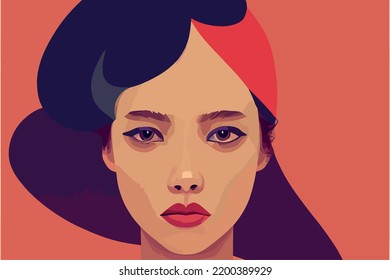 Illustration containing colors and faces of different races in defense of human rights, poster, postcard. Vector image of people of different skin color and ethnicity together. Freedom, independence, 