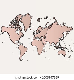 Illustration of the continents map