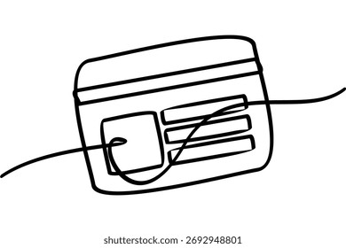 ilustração da marca de identificação de projeto de linha contínua. interessante projeto de arte de linha abstrata