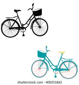 illustration contour bicycle vector