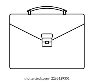 Illustration of contour classic briefcase
